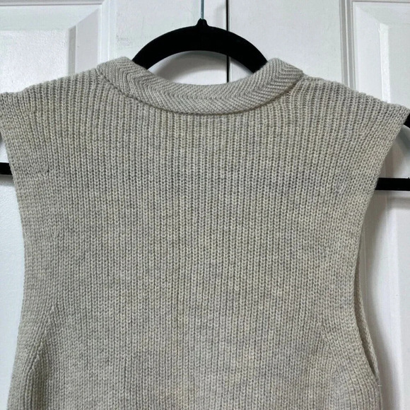 Aritzia  Wilfred Palmier Beige Sleeveless Long Line 100% Wool Sweater XXS - Picture 11 of 12